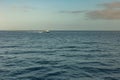 Las Americas, Tenerife, Spain - May 25, 2019: View to the small high-speed ferry from another ferry departing for the island of La Royalty Free Stock Photo