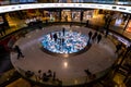 Las Arenas de Barcelona Shopping Centre Interior, children playing with an interactive screen on the floor, Barcelona, February