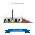 Las Bovedas in Panama vector flat attraction landmarks