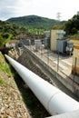 Las Buitreras hydroelectric power plant in El Colmenar, Malaga province, Spain Royalty Free Stock Photo