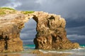 Las Catedrales beach, Ribadeo, Spain. Royalty Free Stock Photo