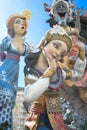 Las Fallas papier mache art statue prior to burning in Valencia