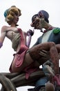 Las Fallas papier mache art statue prior to burning in Valencia