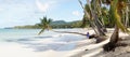 Las Galeras Tropical Beach in the Samana Province of Dominican Republic, Caribbean Islands. Royalty Free Stock Photo