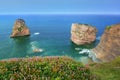 Las Gemelas rocks in Hendaia Royalty Free Stock Photo