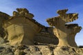 Natural sand sculptures. Bolnuevo, Murcia, Spain.