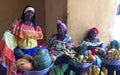 Las Palenqueras, fruit basket ladies. Royalty Free Stock Photo