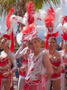 Las Palmas de Gran Canaria Beach carnival 2015 parade on the Las Royalty Free Stock Photo