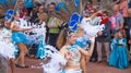 Las Palmas de Gran Canaria Beach carnival 2015 parade on the Las Royalty Free Stock Photo