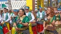 Las Palmas de Gran Canaria Beach carnival 2015 parade on the Las Royalty Free Stock Photo