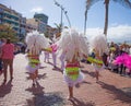 Las Palmas de Gran Canaria Beach carnival 2015 parade on the Las Royalty Free Stock Photo