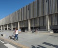 Las Palmas de Gran Canaria, Canary Islands, Spain December 26, 2020: view facade of building terminal of the Las Palmas