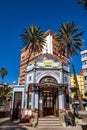 Las Palmas, Spain - Feb 22, 2023: Cafe in secession style in San Telmo Park at Las Palmas de Gran Canaria, Spain