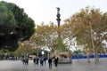 The Columbus Monument on the Las Ramblas in Barcelona, Spain