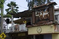 Las Terrenas DOMINICAN REPUBLIC - MAY 01 2016: Unidentified black young man sit down on the balcony of local town Las