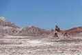 Las Tres Marias Three Marys, famous rocks in the Valle de la Luna Valley of the Moon, Atacama desert, Chile Royalty Free Stock Photo