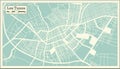 Las Tunas Cuba City Map in Retro Style. Outline Map Royalty Free Stock Photo