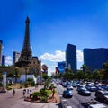 Las Vegas Strip with Traffic and Casinos