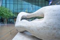 Aria Resort and Casino fine art collection, Henry Moore statue outside of hotel Royalty Free Stock Photo