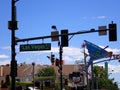 Las Vegas Blvd sign near the El Cortez hotel & casino Royalty Free Stock Photo