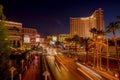 Las vegas boulevard at night Royalty Free Stock Photo