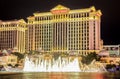 Las Vegas` Caesar`s Palace at Night Royalty Free Stock Photo