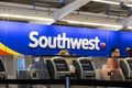 Las Vegas - Circa July 2017: Southwest Airlines Ticket desk preparing passengers for departure III