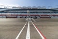 Las Vegas - Circa July 2017: Start Finish line at Las Vegas Motor Speedway. LVMS hosts NASCAR and NHRA events VI Royalty Free Stock Photo