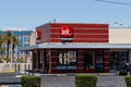 Jack-In-The-Box Fast Food Restaurant. Jack-In-The-Box is famous for its two for 99 cent tacos III Royalty Free Stock Photo