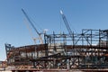 Las Vegas Stadium under construction and will host the NFL Raiders and the UNLV Rebels football teams III Royalty Free Stock Photo