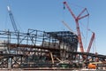 Las Vegas Stadium under construction and will host the NFL Raiders and the UNLV Rebels football teams IV Royalty Free Stock Photo