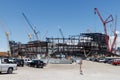 Las Vegas Stadium under construction and will host the NFL Raiders and the UNLV Rebels football teams V Royalty Free Stock Photo