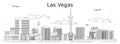 Las Vegas cityscape line art vector illustration Royalty Free Stock Photo