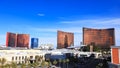 Wynn and Encore Las Vegas hotels on Strip in Las Vegas, Nevada, USA. Royalty Free Stock Photo