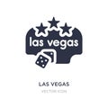 las vegas icon on white background. Simple element illustration from Maps and Flags concept