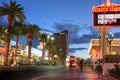 LAS VEGAS, JANUARY 31: Las Vegas Strip at sunset on January 31,