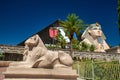 LAS VEGAS - JULY 1, 2018: Exterior view of Luxor Hotel on a sunny day