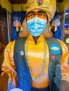 Close up shot of a Zoltar machine with face mask at Downtown Las Vegas Royalty Free Stock Photo