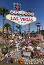 Las Vegas memorial at historic Welcome sign