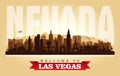 Las Vegas Nevada city skyline vector silhouette