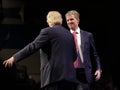 LAS VEGAS NEVADA, DECEMBER 14, 2015: Republican presidential candidate Donald and his son, Eric Trump at campaign event at Westgat