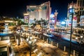 Las vegas nevada evening city lights and street views