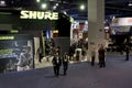 Shure sector with illuminated signs and displays at the annual Consumer Electronics Show