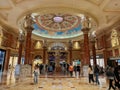 Amazing Mural and Skylight in Casino Courtyard Royalty Free Stock Photo