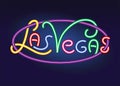 Las vegas Nevada neon sign Royalty Free Stock Photo