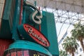 Sign for the Binions hotel and casino in downtown Las Vegas under the Fremont Street Royalty Free Stock Photo