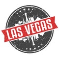 Las Vegas Nevada Round Travel Stamp. Icon Skyline City Design Vector illustration Badge Seal. Royalty Free Stock Photo