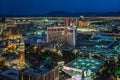 Las vegas nevada strip and surroundings at night Royalty Free Stock Photo