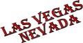 Las Vegas Nevada text sign illustration Royalty Free Stock Photo