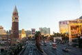 LAS VEGAS, NEVADA, UNITED STATES - 10 November 2022: Las Vegas Strip at dusk